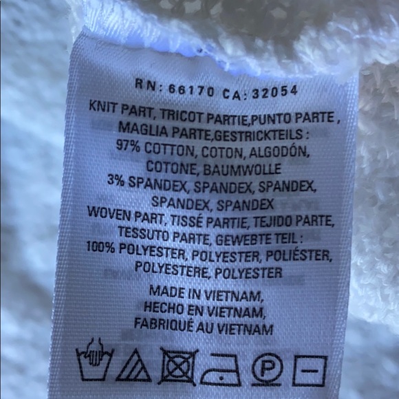 Anthropologie white cotton/spandex long sleeve top - Picture 8 of 8